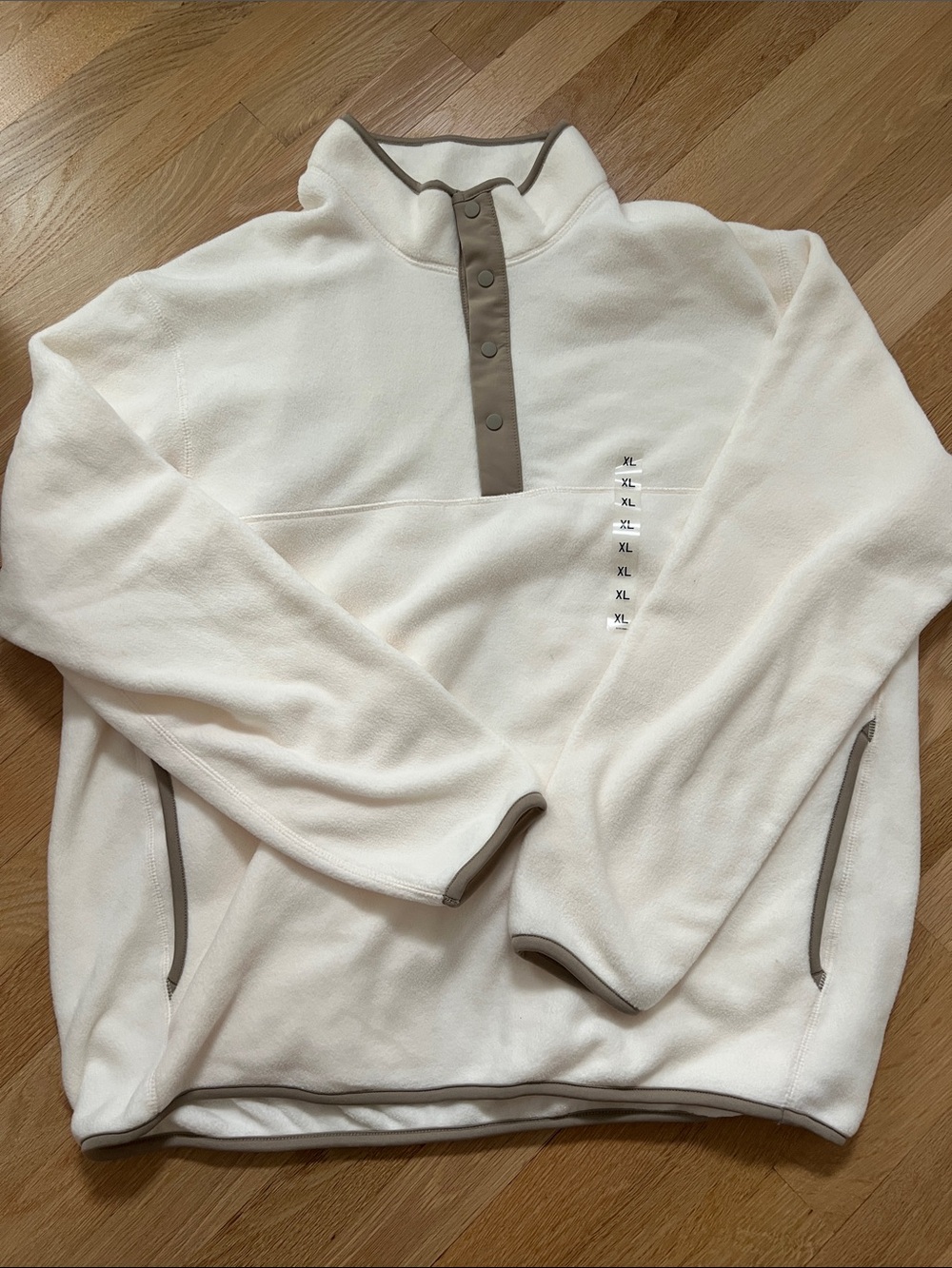 Uniqlo Men's Fleece Button-Up Long-Sleeve Pullover